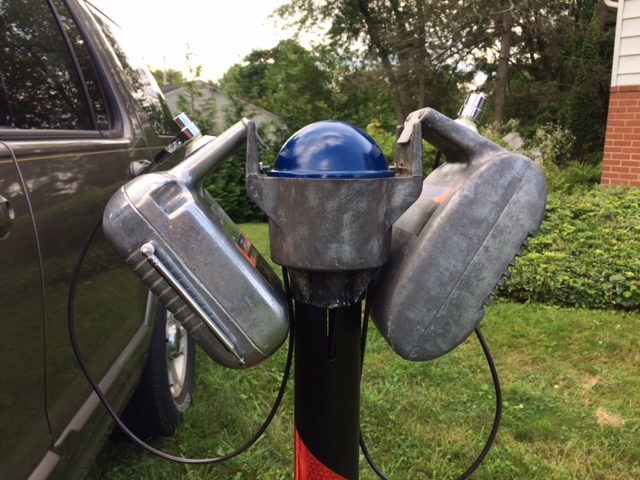 Portable Drive-In Double Speaker Post
